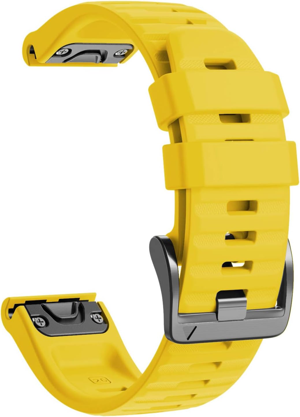 Compatible with Fenix 6X/7X Band 26mm Quickfit Soft Silicone Watch Band Replacement for Fenix 5X/Fenix 8 51mm/Fenix 5X Plus/Fenix 3/Fenix 6X Pro/Descent Descent MK2i Smartwatches (Yellow)