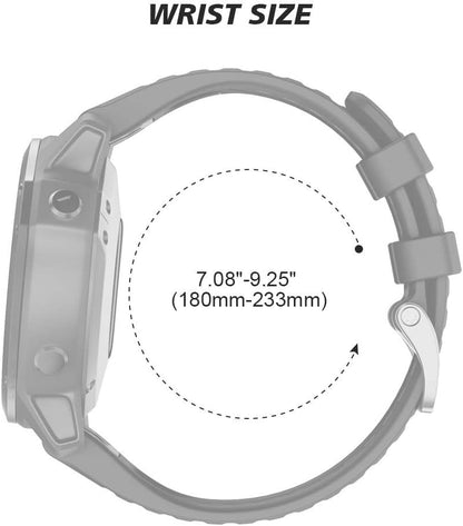 Compatible with Fenix 6X/7X Band 26mm Quickfit Soft Silicone Watch Band Replacement for Fenix 5X/Fenix 8 51mm/Fenix 5X Plus/Fenix 3/Fenix 6X Pro/Descent Descent MK2i Smartwatches (Yellow)