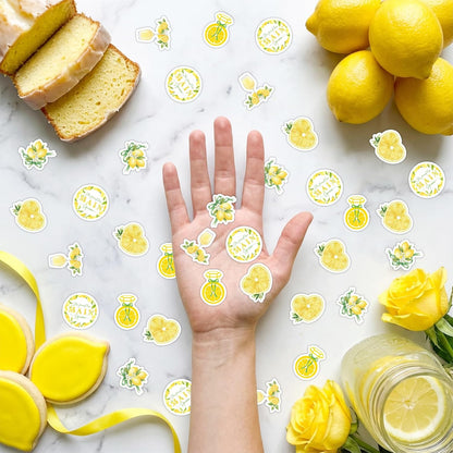 She Found Her Main Squeeze Party Confetti, 200pcs Double Sided Table Scatter Decorations with Lemon & Engagement Ring Elements, Lemonade Bridal Shower or Bachelorette Party Decor