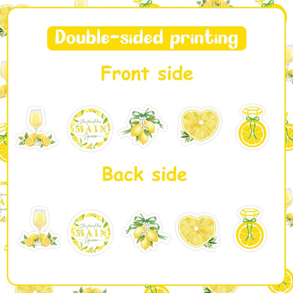 She Found Her Main Squeeze Party Confetti, 200pcs Double Sided Table Scatter Decorations with Lemon & Engagement Ring Elements, Lemonade Bridal Shower or Bachelorette Party Decor