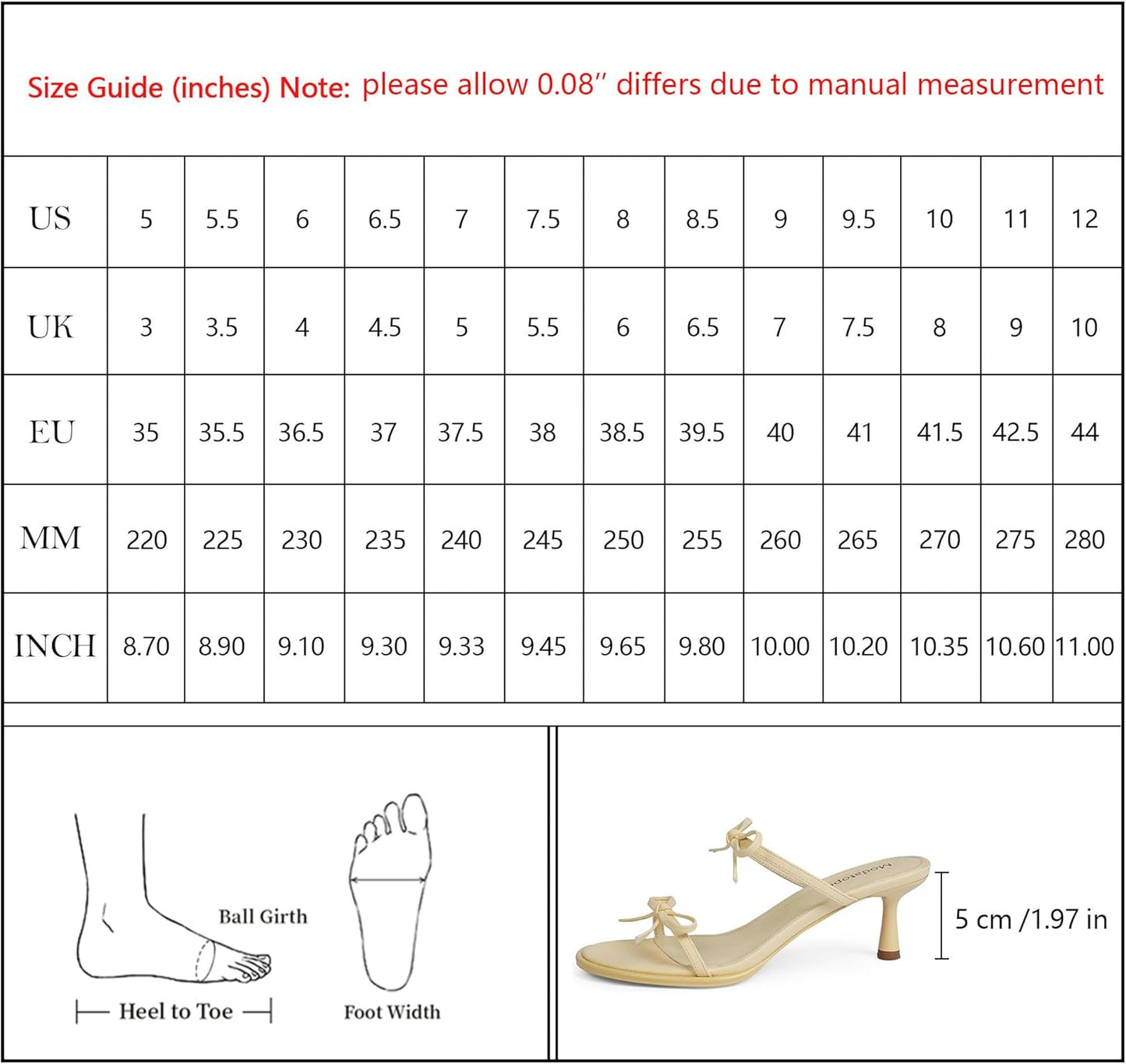 Two Strap Heeled Sandals for Women Kitten Heel Rounded Toe Heels Women Slip on Open Toe Sandals