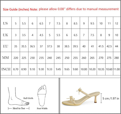 Two Strap Heeled Sandals for Women Kitten Heel Rounded Toe Heels Women Slip on Open Toe Sandals
