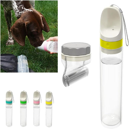 Portable Dog Water Bottle, Leak Proof, Foldable Dispenser for Outdoor Hiking - Essential Puppy Gear, Large Dog Accessories Set of 2 (34oz & 51oz) for Dog Lovers and Owners (Yellow)