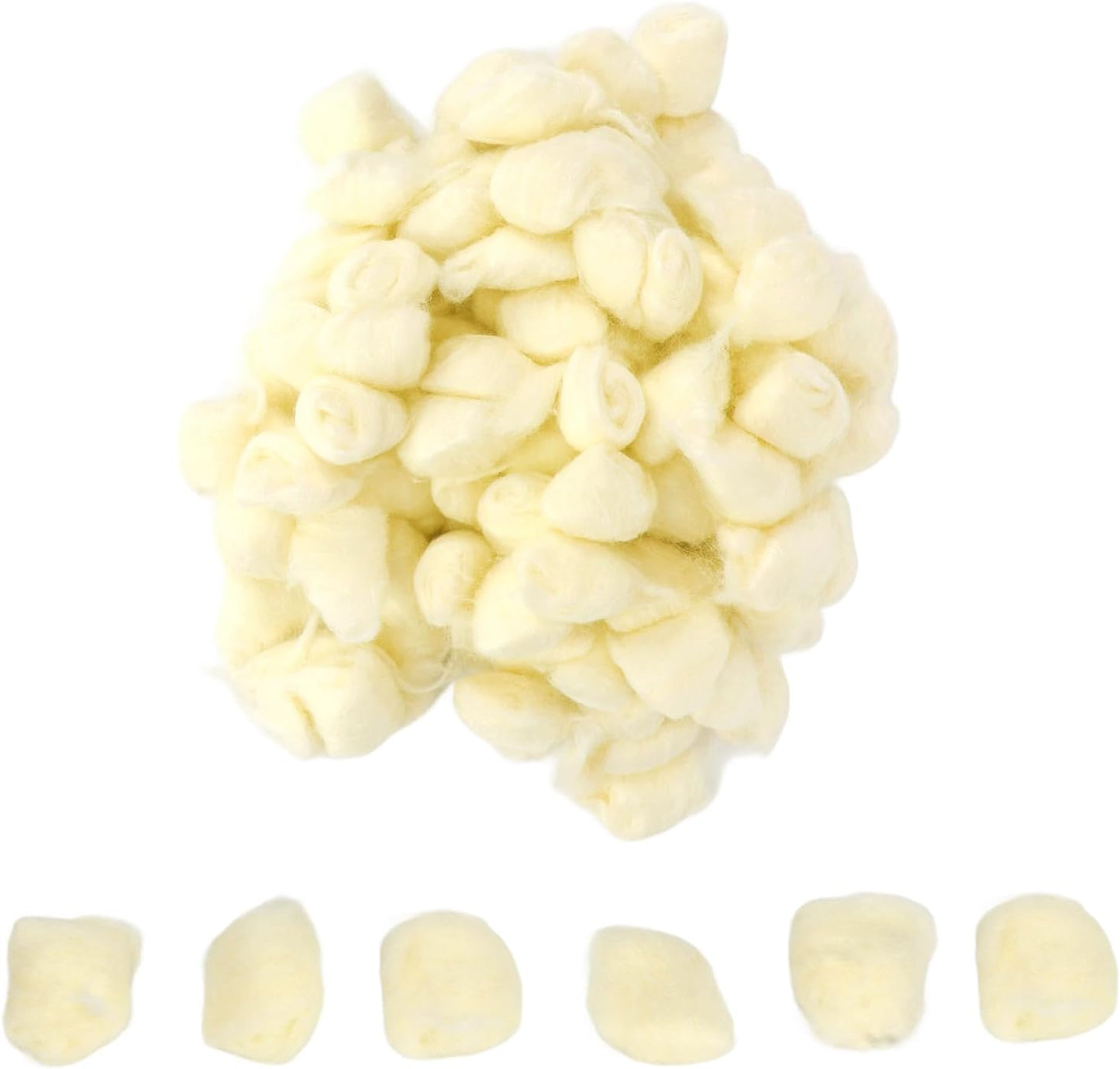 Hamster Cotton Ball Soft Warm Bedding Cotton Ball for Small Animals with Filling for Hamster Syrian Chinchilla (Yellow)