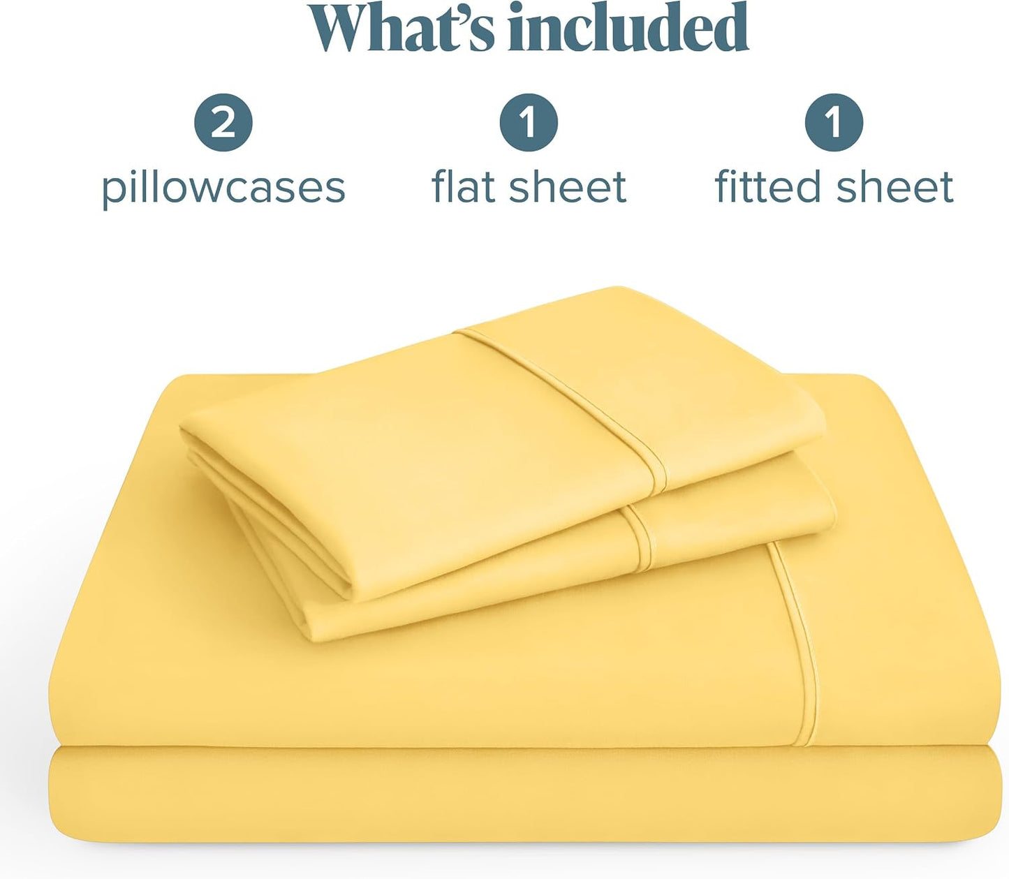 Hotel Luxury Twin XL Sheet Set, Extra Soft - 4 Piece Set - Deep Pockets - Easy Fit - Cooling & Breathable - Wrinkle, Fade, Stain Resistant - Includes 2 Pillowcases (Twin XL, Lemon Drop)