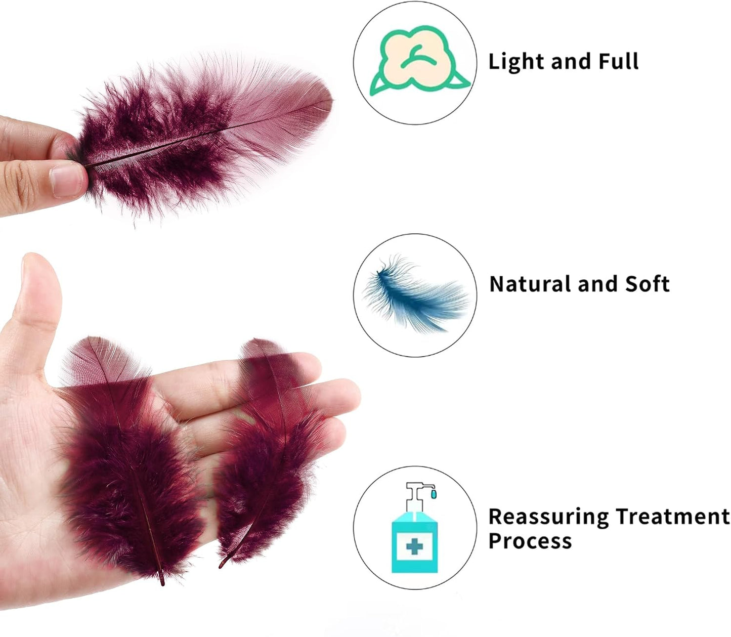 Yellow Craft Feathers Bulk for Crafting Supplies,300Pcs,3-5inch | Natural Rooster Feathers for DIY School Crafts,Dream Catcher,Halloween,Easter,Mardi Gras and Thanksgiving Home Party Decor
