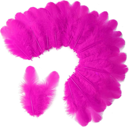 Yellow Craft Feathers Bulk for Crafting Supplies,300Pcs,3-5inch | Natural Rooster Feathers for DIY School Crafts,Dream Catcher,Halloween,Easter,Mardi Gras and Thanksgiving Home Party Decor
