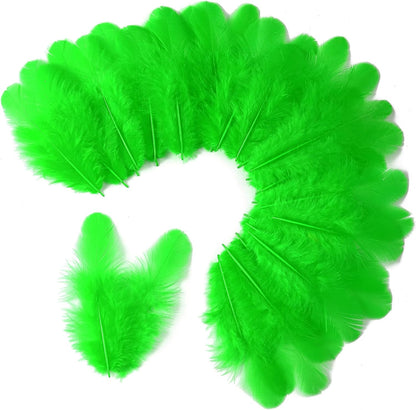 Yellow Craft Feathers Bulk for Crafting Supplies,300Pcs,3-5inch | Natural Rooster Feathers for DIY School Crafts,Dream Catcher,Halloween,Easter,Mardi Gras and Thanksgiving Home Party Decor