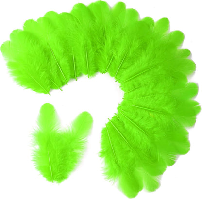 Yellow Craft Feathers Bulk for Crafting Supplies,300Pcs,3-5inch | Natural Rooster Feathers for DIY School Crafts,Dream Catcher,Halloween,Easter,Mardi Gras and Thanksgiving Home Party Decor