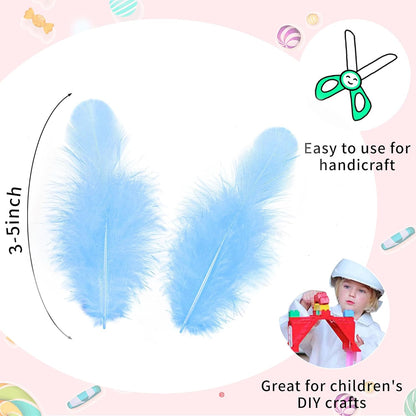 Yellow Craft Feathers Bulk for Crafting Supplies,300Pcs,3-5inch | Natural Rooster Feathers for DIY School Crafts,Dream Catcher,Halloween,Easter,Mardi Gras and Thanksgiving Home Party Decor