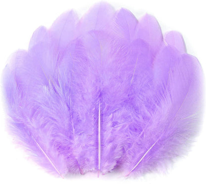 Yellow Craft Feathers Bulk for Crafting Supplies,300Pcs,3-5inch | Natural Rooster Feathers for DIY School Crafts,Dream Catcher,Halloween,Easter,Mardi Gras and Thanksgiving Home Party Decor