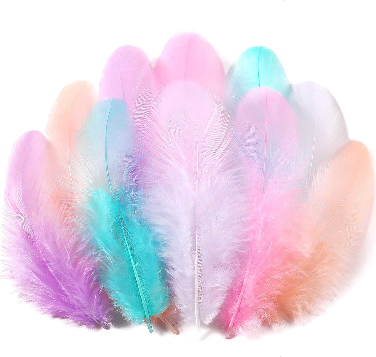 Yellow Craft Feathers Bulk for Crafting Supplies,300Pcs,3-5inch | Natural Rooster Feathers for DIY School Crafts,Dream Catcher,Halloween,Easter,Mardi Gras and Thanksgiving Home Party Decor