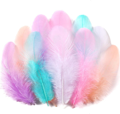 Yellow Craft Feathers Bulk for Crafting Supplies,300Pcs,3-5inch | Natural Rooster Feathers for DIY School Crafts,Dream Catcher,Halloween,Easter,Mardi Gras and Thanksgiving Home Party Decor