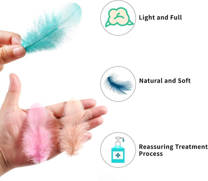 Yellow Craft Feathers Bulk for Crafting Supplies,300Pcs,3-5inch | Natural Rooster Feathers for DIY School Crafts,Dream Catcher,Halloween,Easter,Mardi Gras and Thanksgiving Home Party Decor