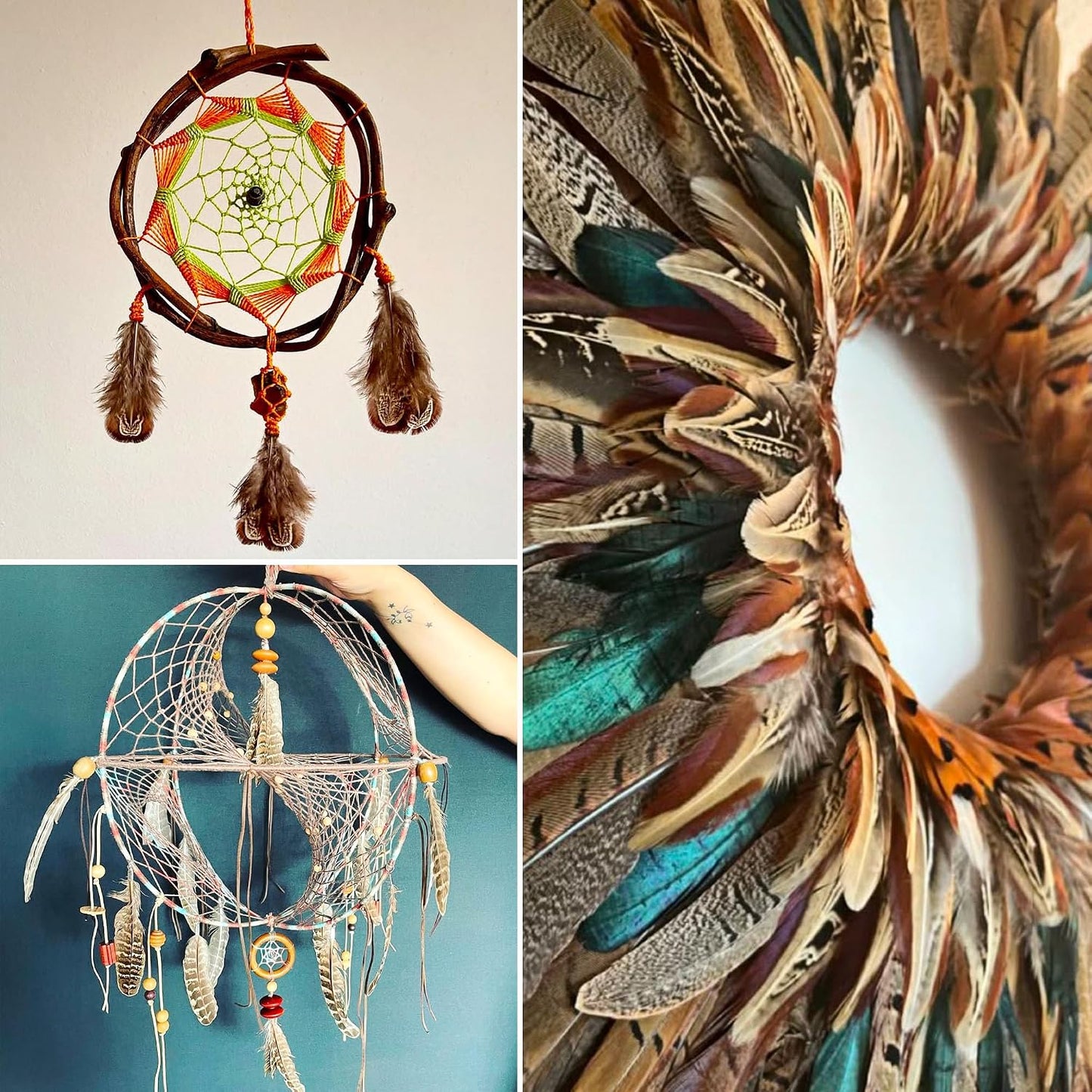 Yellow Craft Feathers Bulk for Crafting Supplies,300Pcs,3-5inch | Natural Rooster Feathers for DIY School Crafts,Dream Catcher,Halloween,Easter,Mardi Gras and Thanksgiving Home Party Decor