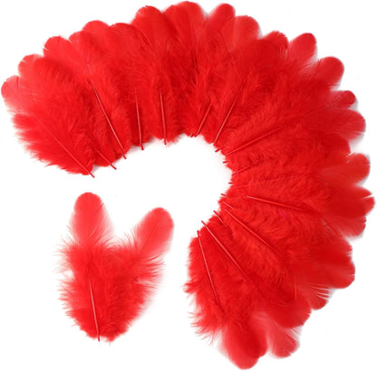 Yellow Craft Feathers Bulk for Crafting Supplies,300Pcs,3-5inch | Natural Rooster Feathers for DIY School Crafts,Dream Catcher,Halloween,Easter,Mardi Gras and Thanksgiving Home Party Decor