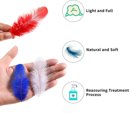 Yellow Craft Feathers Bulk for Crafting Supplies,300Pcs,3-5inch | Natural Rooster Feathers for DIY School Crafts,Dream Catcher,Halloween,Easter,Mardi Gras and Thanksgiving Home Party Decor