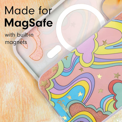 Phone Case for iPhone 16 Pro Max | Compatible with MagSafe | 10ft Drop Tested | Lemon Gingham - Colors C