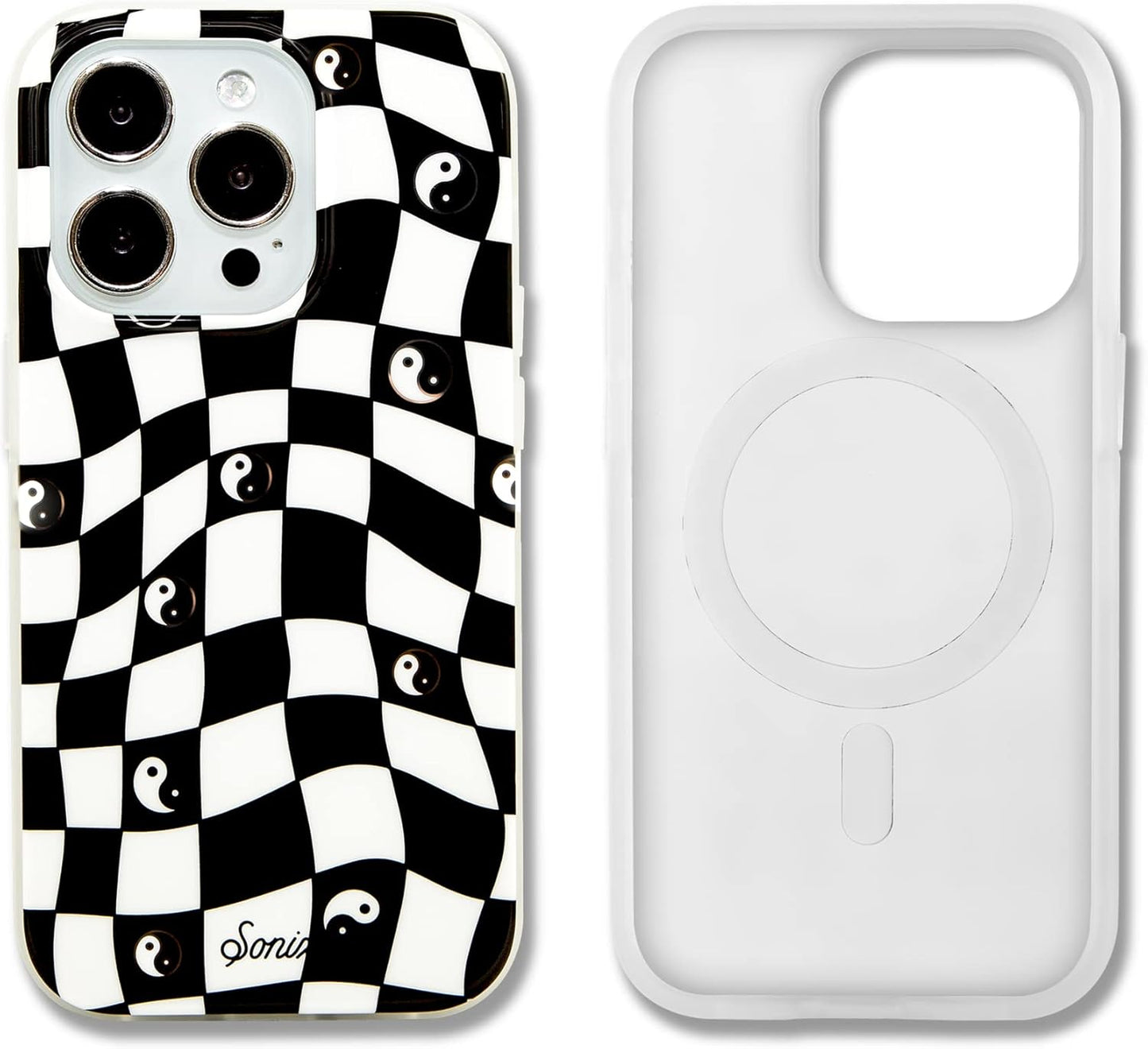 Phone Case for iPhone 16 Pro Max | Compatible with MagSafe | 10ft Drop Tested | Lemon Gingham - Colors C