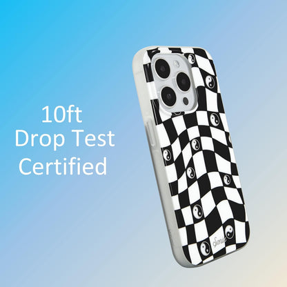Phone Case for iPhone 16 Pro Max | Compatible with MagSafe | 10ft Drop Tested | Lemon Gingham - Colors C