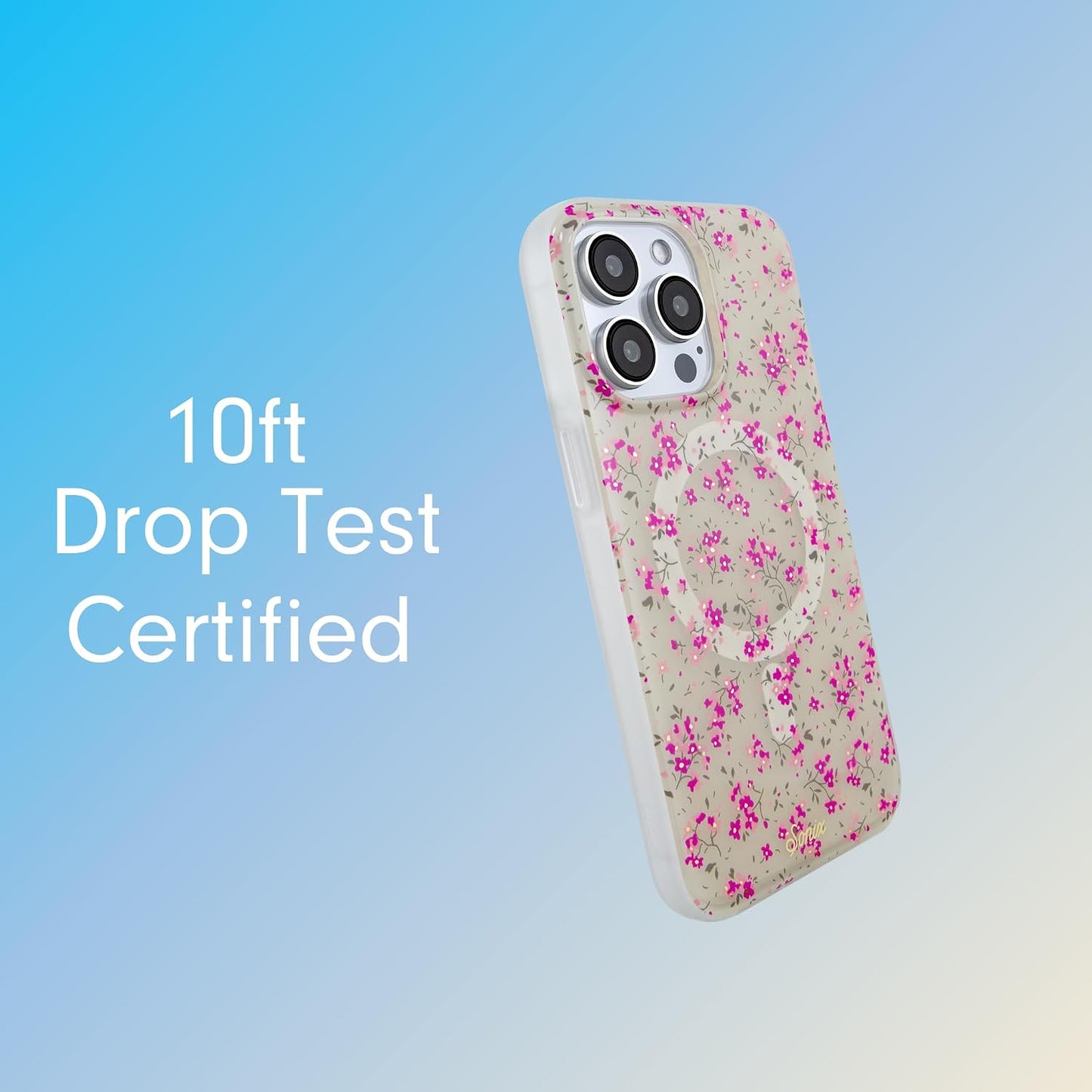 Phone Case for iPhone 16 Pro Max | Compatible with MagSafe | 10ft Drop Tested | Lemon Gingham - Colors C