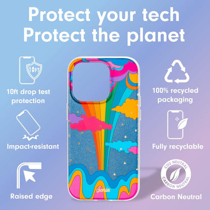 Phone Case for iPhone 16 Pro Max | Compatible with MagSafe | 10ft Drop Tested | Lemon Gingham - Colors C