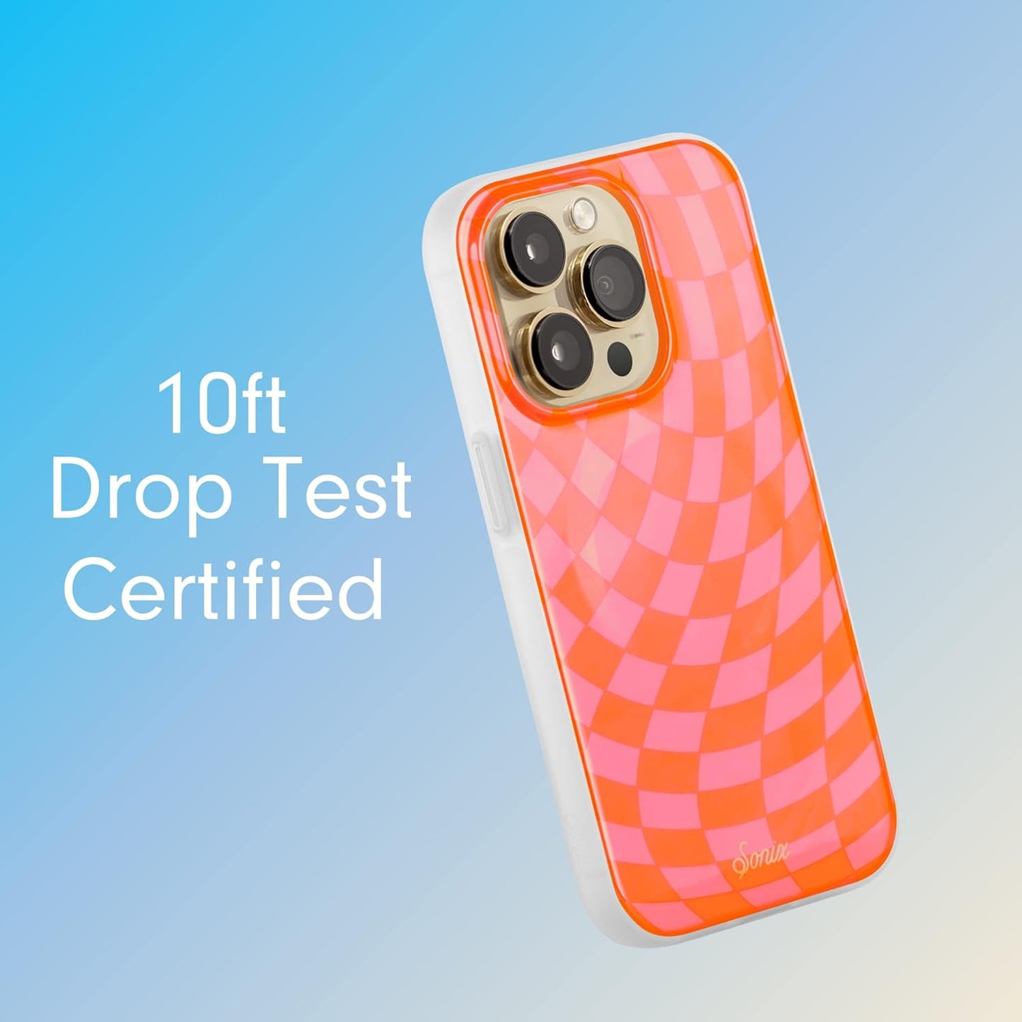 Phone Case for iPhone 16 Pro Max | Compatible with MagSafe | 10ft Drop Tested | Lemon Gingham - Colors C