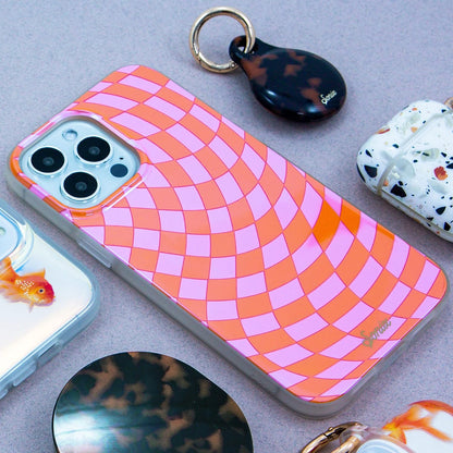 Phone Case for iPhone 16 Pro Max | Compatible with MagSafe | 10ft Drop Tested | Lemon Gingham - Colors C