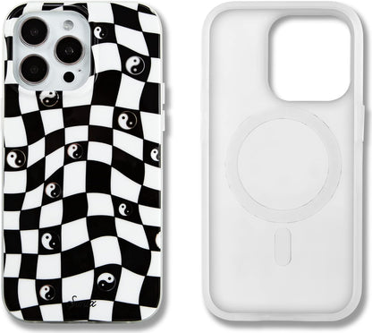 Phone Case for iPhone 16 Pro Max | Compatible with MagSafe | 10ft Drop Tested | Lemon Gingham - Colors C
