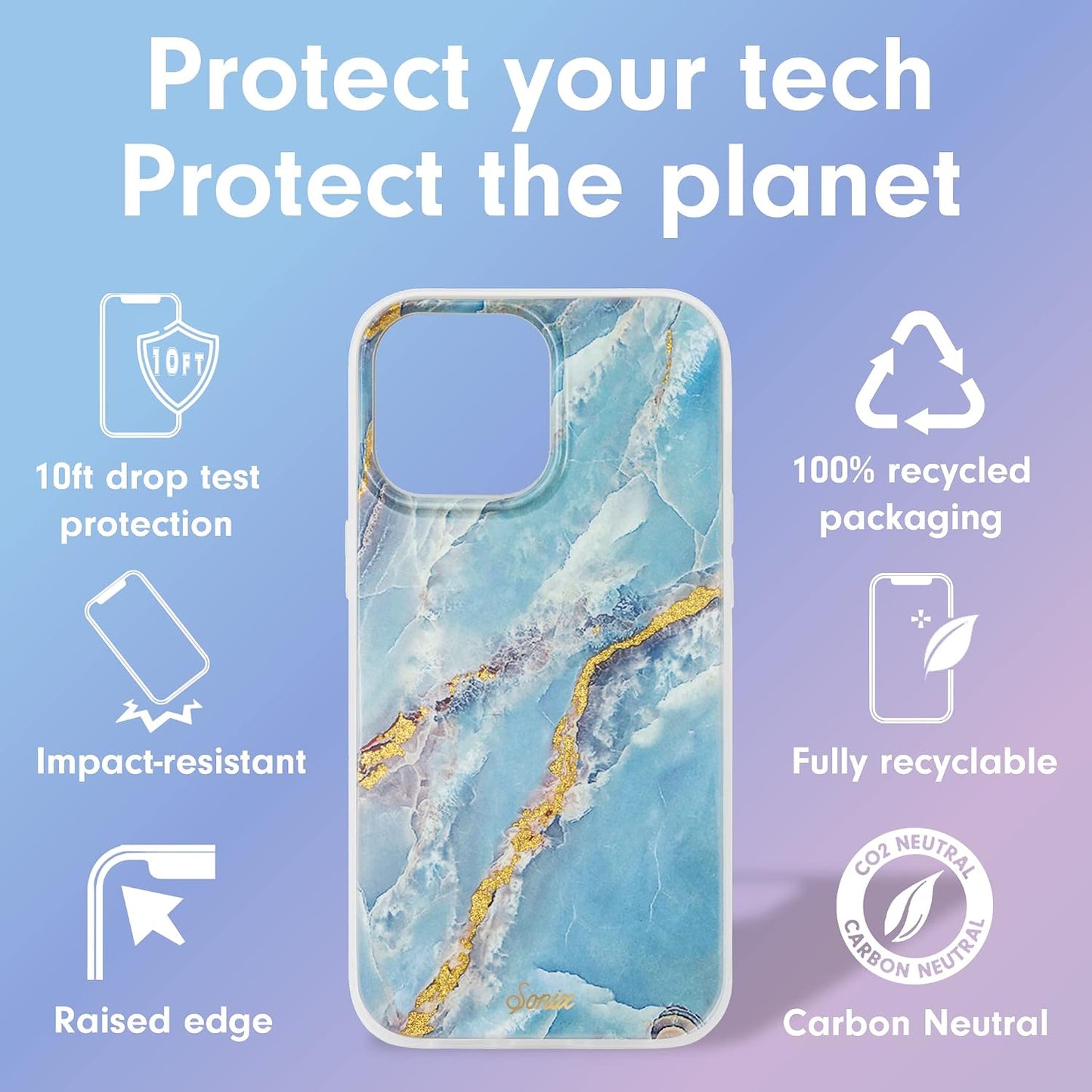 Phone Case for iPhone 16 Pro Max | Compatible with MagSafe | 10ft Drop Tested | Lemon Gingham - Colors C