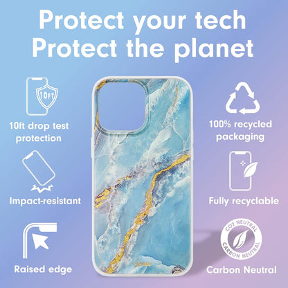 Phone Case for iPhone 16 Pro Max | Compatible with MagSafe | 10ft Drop Tested | Lemon Gingham - Colors C