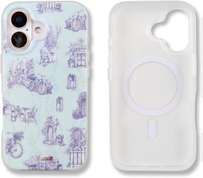 Phone Case for iPhone 16 Pro Max | Compatible with MagSafe | 10ft Drop Tested | Lemon Gingham - Colors C