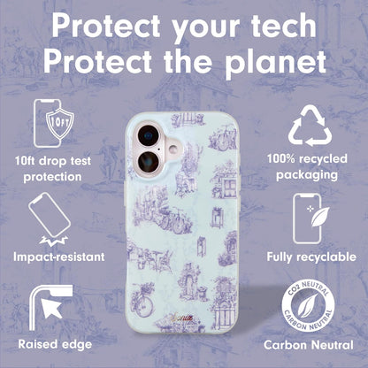 Phone Case for iPhone 16 Pro Max | Compatible with MagSafe | 10ft Drop Tested | Lemon Gingham - Colors C