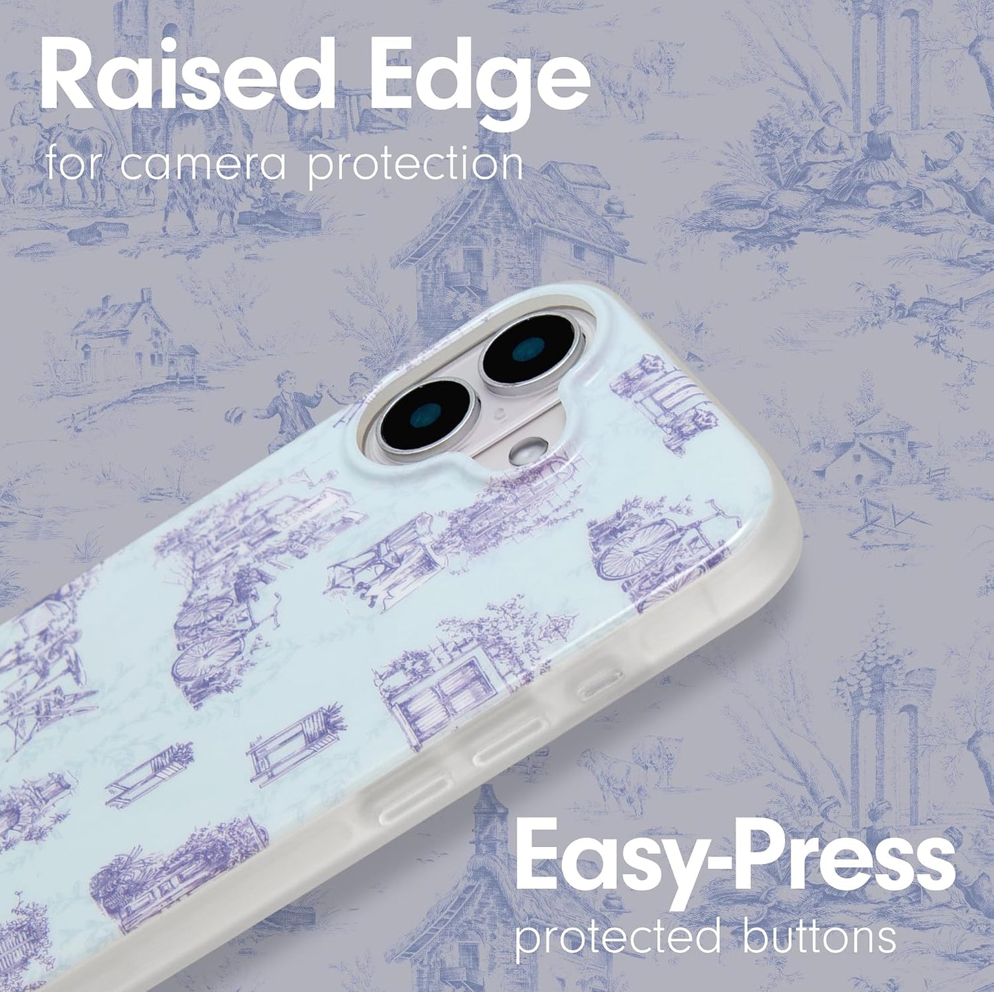 Phone Case for iPhone 16 Pro Max | Compatible with MagSafe | 10ft Drop Tested | Lemon Gingham - Colors C