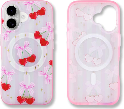 Phone Case for iPhone 16 Pro Max | Compatible with MagSafe | 10ft Drop Tested | Lemon Gingham - Colors C