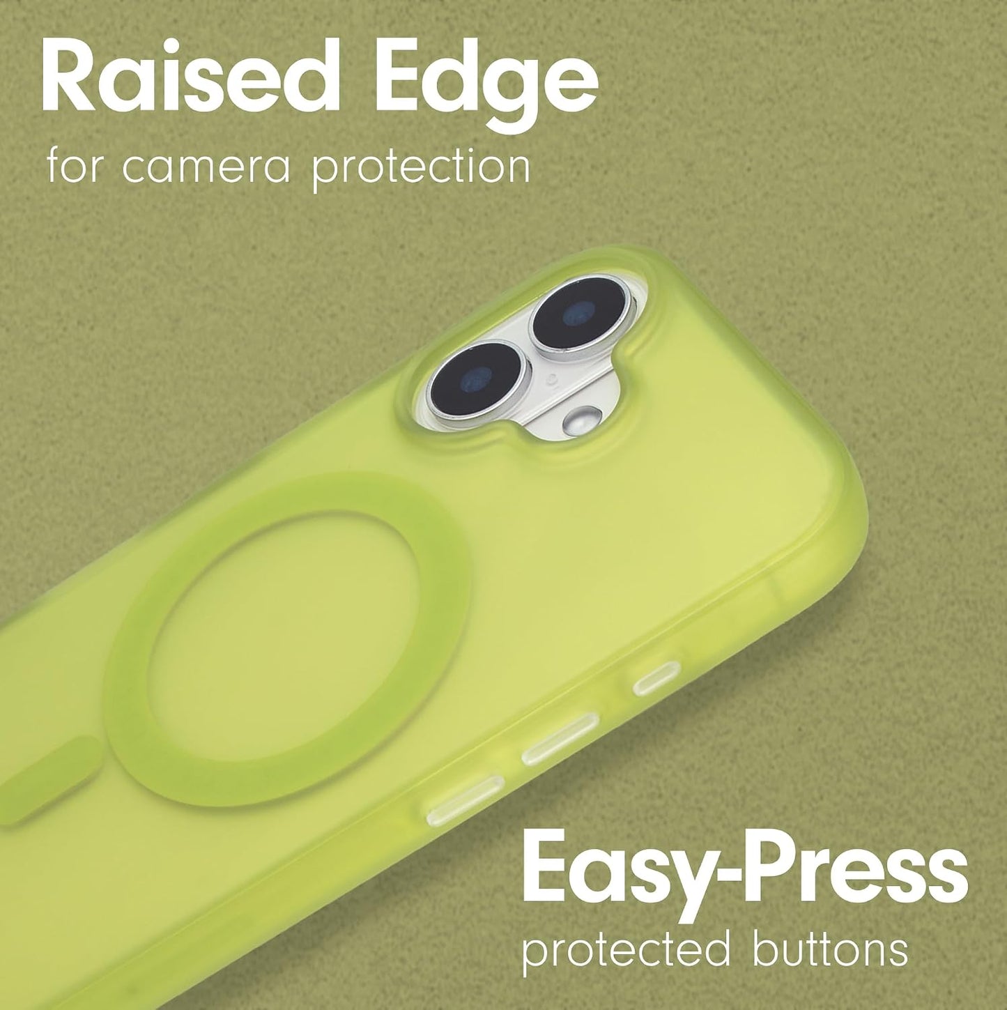 Phone Case for iPhone 16 Pro Max | Compatible with MagSafe | 10ft Drop Tested | Lemon Gingham - Colors C