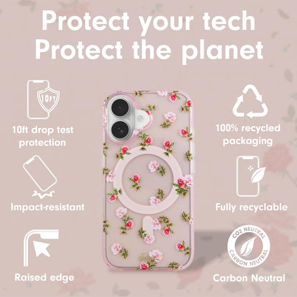 Phone Case for iPhone 16 Pro Max | Compatible with MagSafe | 10ft Drop Tested | Lemon Gingham - Colors C
