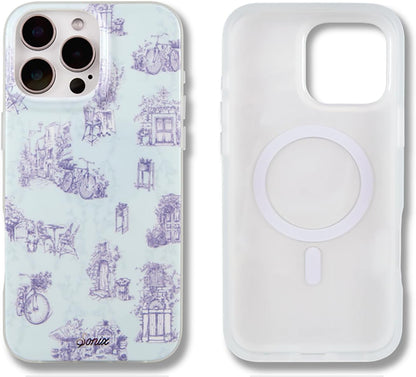 Phone Case for iPhone 16 Pro Max | Compatible with MagSafe | 10ft Drop Tested | Lemon Gingham - Colors C