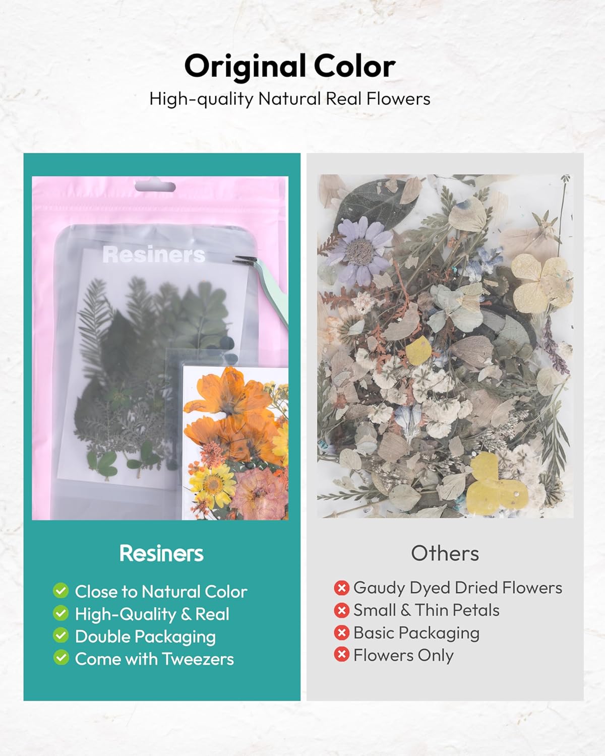 Dried Flowers, 100Pcs Pressed Flowers for Craft Yellow Real Natural Dried Flowers Dry Leaves Kit for DIY Making Crafts Resin Soap Candle Scrapbook Supplies Card Making Jewelry