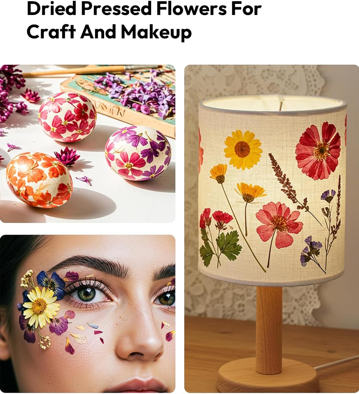 Dried Flowers, 100Pcs Pressed Flowers for Craft Yellow Real Natural Dried Flowers Dry Leaves Kit for DIY Making Crafts Resin Soap Candle Scrapbook Supplies Card Making Jewelry