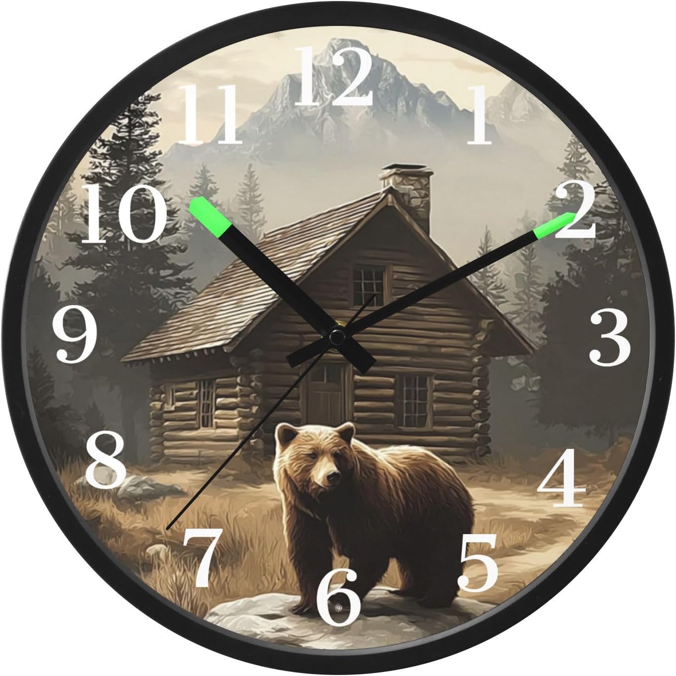 Lemon Yellow Night Light Wall Clock Light Up Luminous Non-Ticking Silent Battery Operated Clocks 12 Inch for Kitchen Home