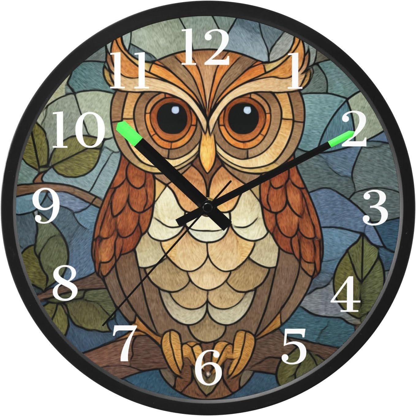 Lemon Yellow Night Light Wall Clock Light Up Luminous Non-Ticking Silent Battery Operated Clocks 12 Inch for Kitchen Home