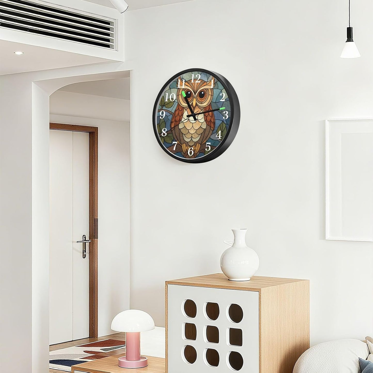 Lemon Yellow Night Light Wall Clock Light Up Luminous Non-Ticking Silent Battery Operated Clocks 12 Inch for Kitchen Home