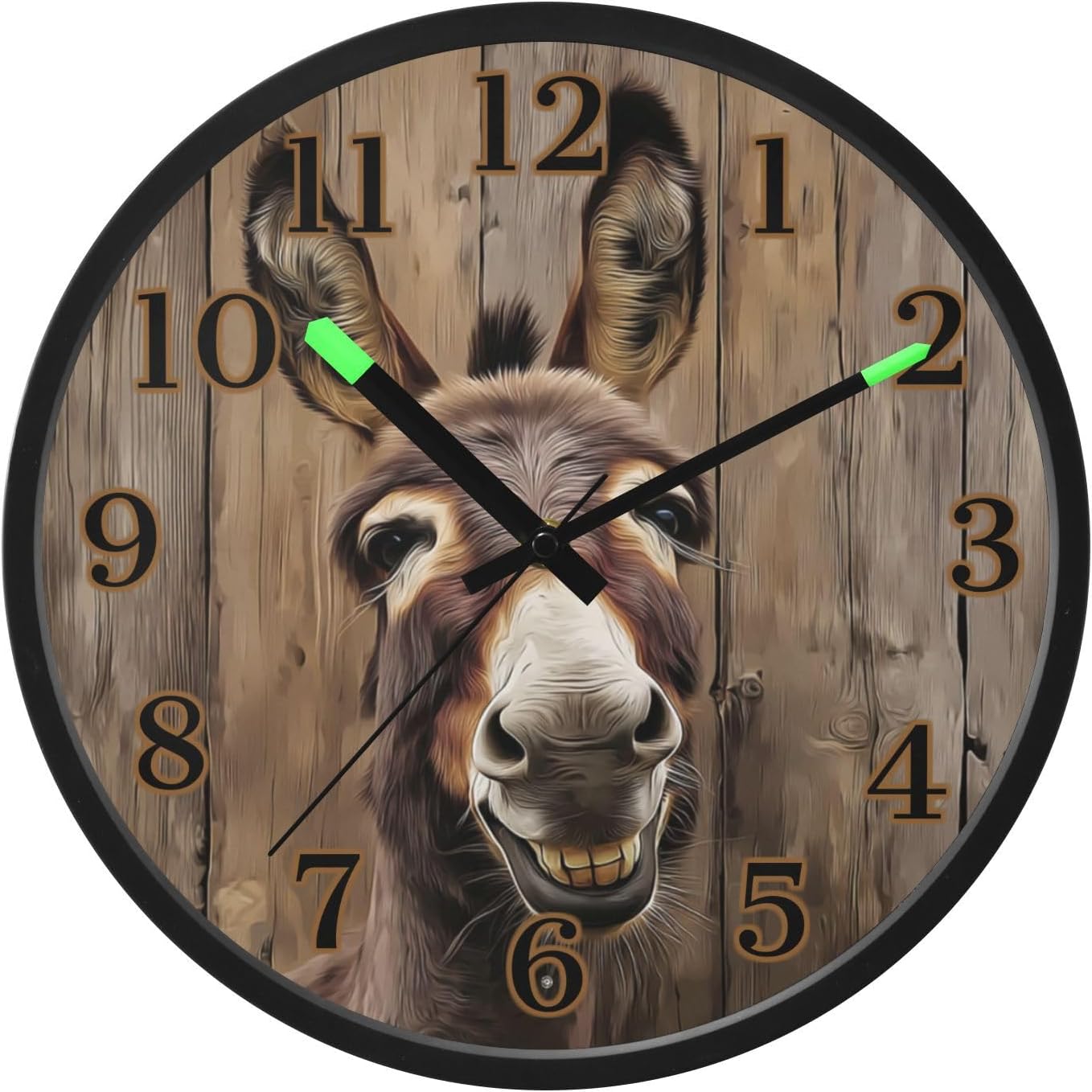 Lemon Yellow Night Light Wall Clock Light Up Luminous Non-Ticking Silent Battery Operated Clocks 12 Inch for Kitchen Home