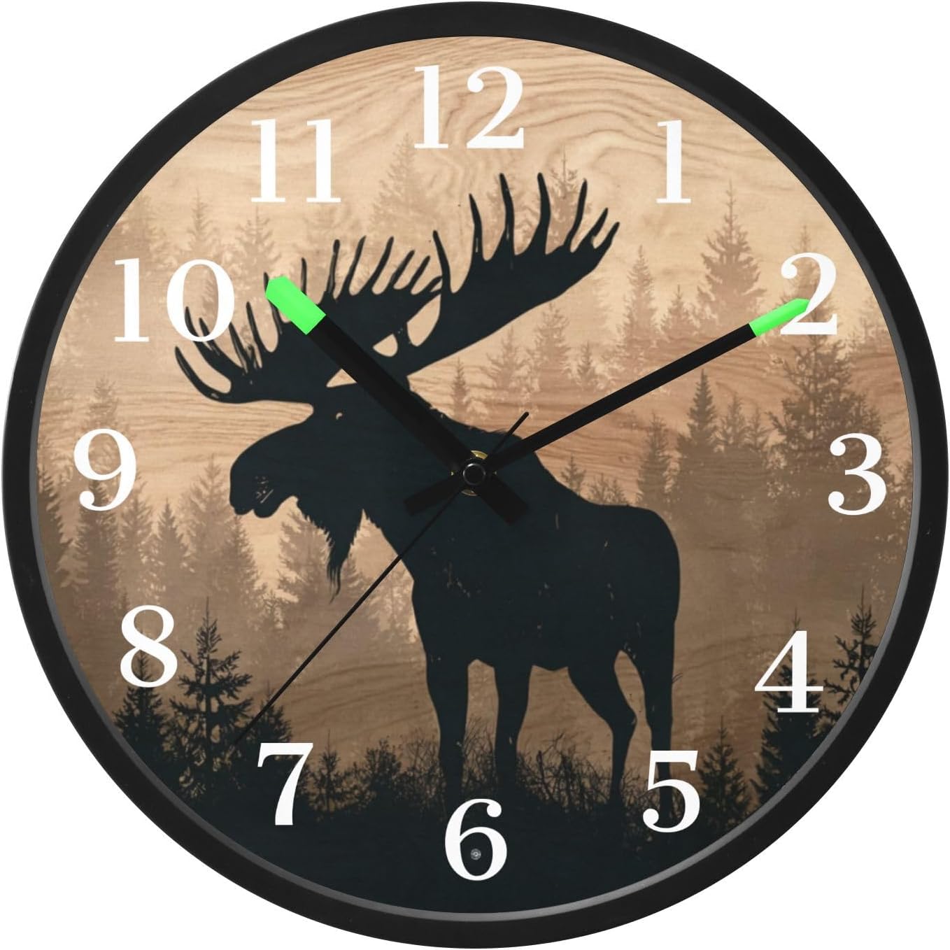 Lemon Yellow Night Light Wall Clock Light Up Luminous Non-Ticking Silent Battery Operated Clocks 12 Inch for Kitchen Home