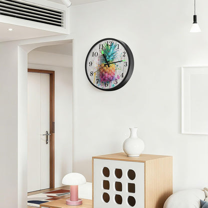 Lemon Yellow Night Light Wall Clock Light Up Luminous Non-Ticking Silent Battery Operated Clocks 12 Inch for Kitchen Home