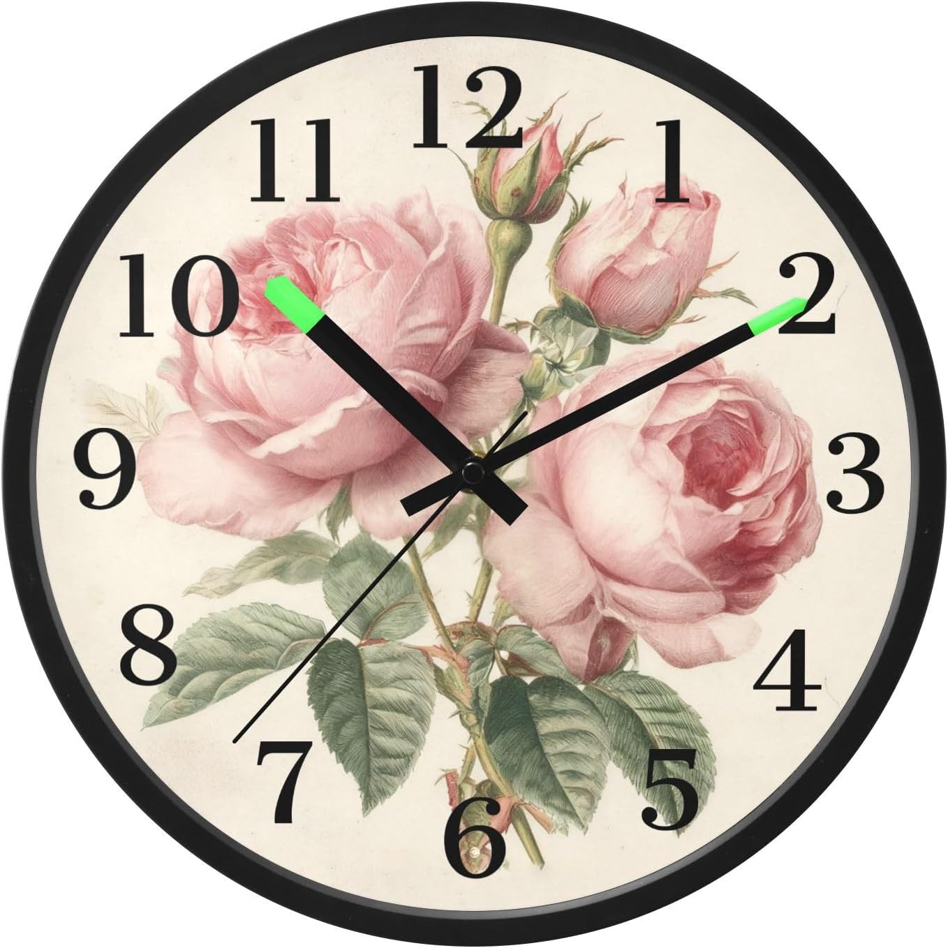 Lemon Yellow Night Light Wall Clock Light Up Luminous Non-Ticking Silent Battery Operated Clocks 12 Inch for Kitchen Home