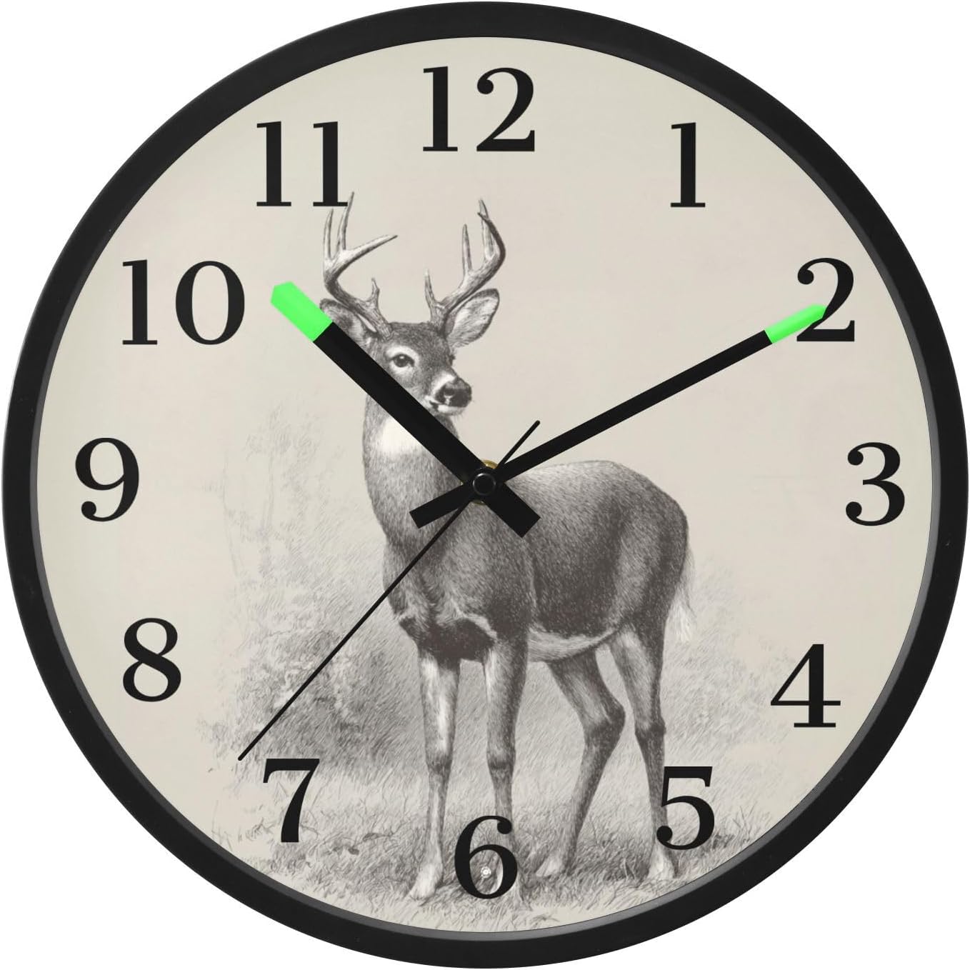 Lemon Yellow Night Light Wall Clock Light Up Luminous Non-Ticking Silent Battery Operated Clocks 12 Inch for Kitchen Home
