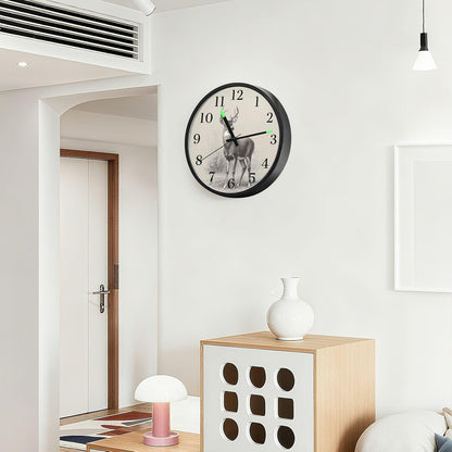 Lemon Yellow Night Light Wall Clock Light Up Luminous Non-Ticking Silent Battery Operated Clocks 12 Inch for Kitchen Home