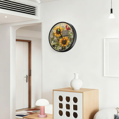 Lemon Yellow Night Light Wall Clock Light Up Luminous Non-Ticking Silent Battery Operated Clocks 12 Inch for Kitchen Home